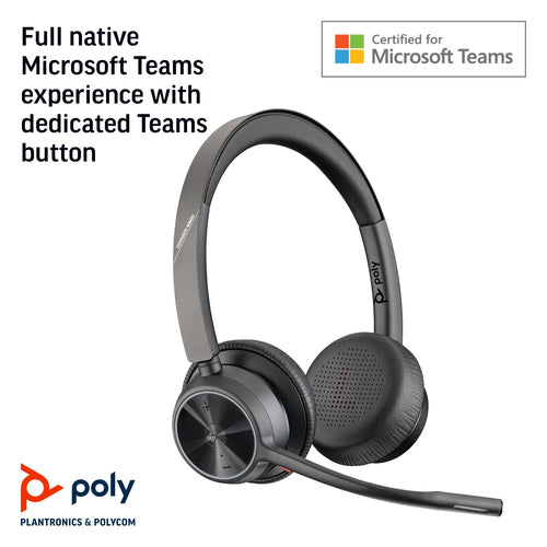 HP 77Y98AA - Poly Voyager 4320 Microsoft Teams Certified USB-A Headset + BT700 dongle