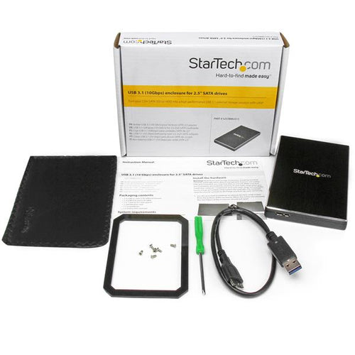 StarTech.com S251BMU313 - USB 3.1 Enclosure for 2.5in SATA Drives