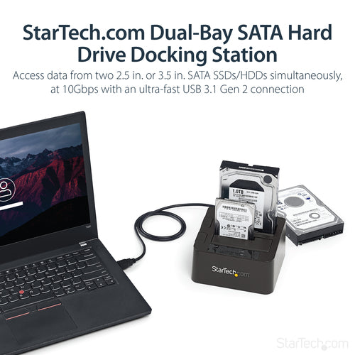 StarTech.com SDOCK2U313 - USB 3.1 Gen 2 (10Gbps) Dual-bay Dock