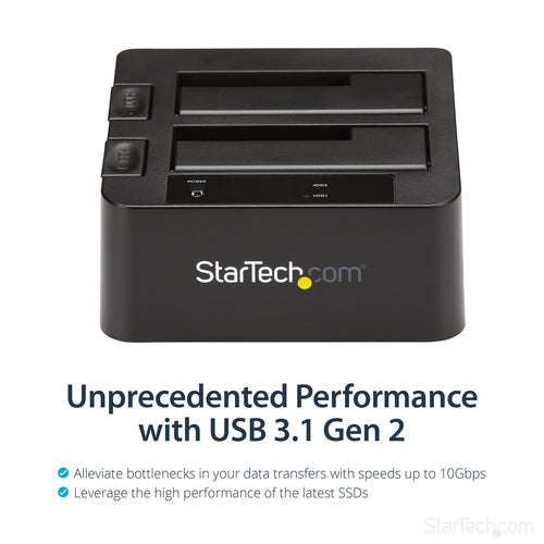 StarTech.com SDOCK2U313 - USB 3.1 Gen 2 (10Gbps) Dual-bay Dock