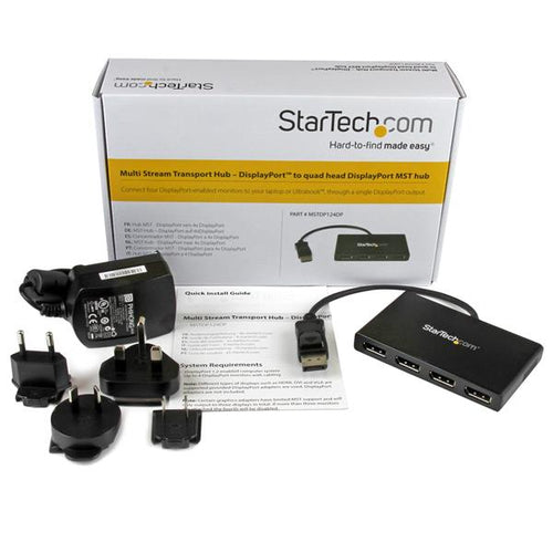 StarTech.com MSTDP124DP - MST Hub - DisplayPort to 4x DisplayPort