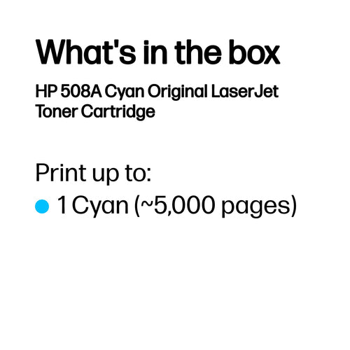 HP CF361A - 508A CYAN LJ TONER CART-CF361.