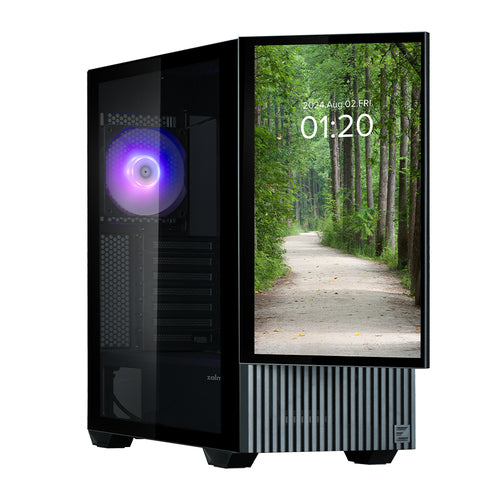 Z10 DS BLACK - Zalman Z10 DS Black ATX Mid Tower Case 1x120mm ARGB with LCD screen
