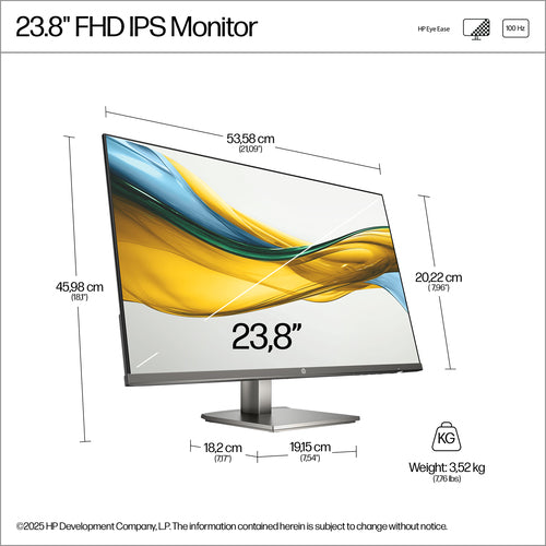 B11W5AT - HP Series 5 524da 23.8 inch FHD Monitor - not VESA compatible - final sale