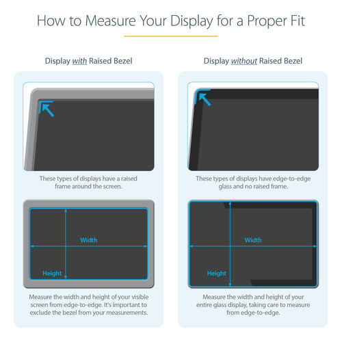 STARTECH.COM 19.5" 16:9 COMPUTER MONITOR PRIVACY FILTER, ANTI-GLARE PRIVACY SCREEN FILTER