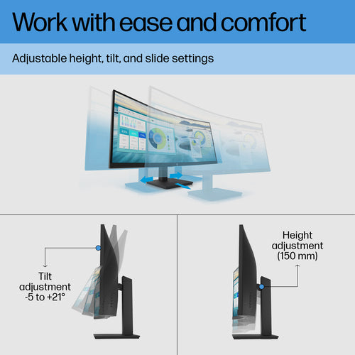HP P34hc G4 34 inch WQHD USB-C Curved Monitor