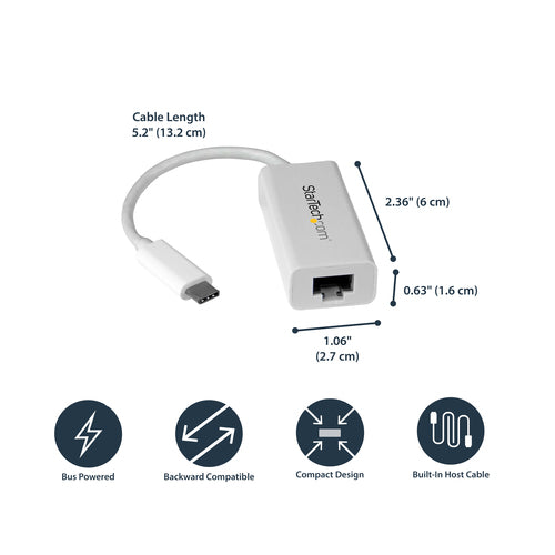 StarTech.com US1GC30W - USB-C to Gigabit Network Adapter