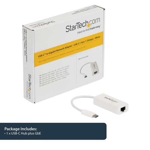 StarTech.com US1GC30W - USB-C to Gigabit Network Adapter
