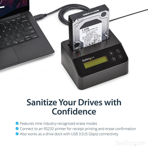 StarTech.com SDOCK1EU3P - USB 3.0 STANDALONE DRIVE ERASER DOCK