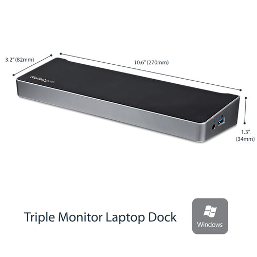 USB3DOCKH2DP - STARTECH.COM USB 3.0 DOCKING STATION TRIPLE MONITOR DISPLAYPORT/HDMI, 5XUSB 3 YR