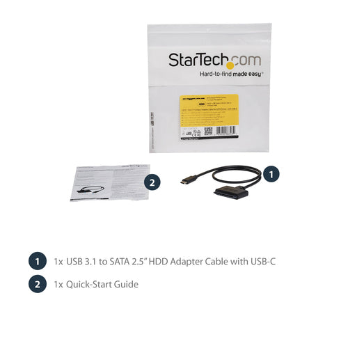 StarTech.com USB31CSAT3CB - USB 3.1 Adapter Cable -2.5in SATA - USB.