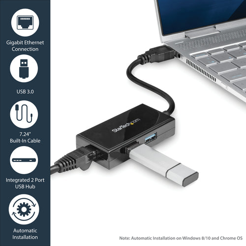 StarTech.com USB31000S2H - USB 3 TO GIGABIT NETWORK ADAPTER HUB