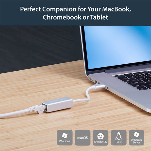 StarTech.com USB31000SA - USB 3 to Gigabit Network Adapter -Silver