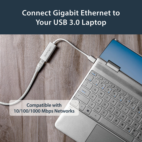 StarTech.com USB31000SA - USB 3 to Gigabit Network Adapter -Silver
