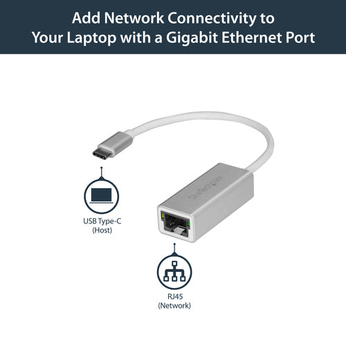 StarTech.com US1GC30A - USB-C to Gigabit Network Adapter -Silver