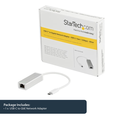 StarTech.com US1GC30A - USB-C to Gigabit Network Adapter -Silver