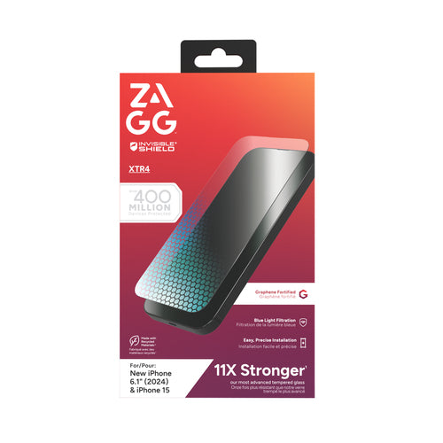 Zagg InvisibleShield iPhone 16/15 Glass XTR4