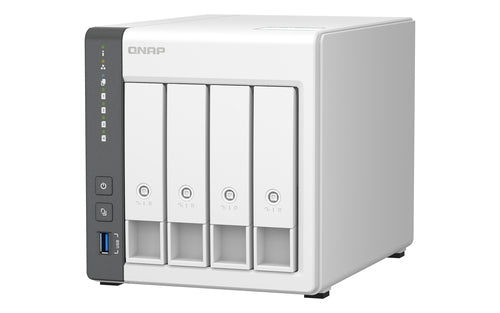 TS-433-4G - QNAP 4-BAY NAS (NO DISK), ARMQC 2.0GHz, 4GB, GbE(1),2.5GbE(1),USB, TWR, 2YR WTY