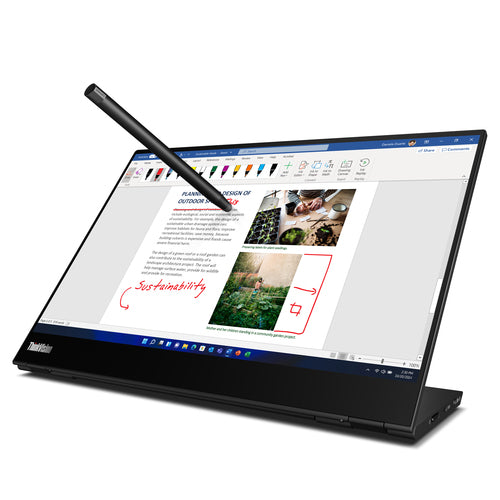 LENOVO M14T MOBILE TOUCH MONITOR 14" IPS TOUCH QHD (16:10), USB-C, TILT, 3YDP