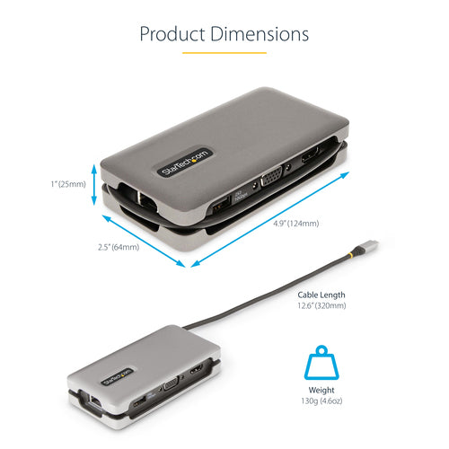 StarTech.com DKT31CVHPD3 - USB-C MULTIPORT ADAPTER HDMI/VGA HUB