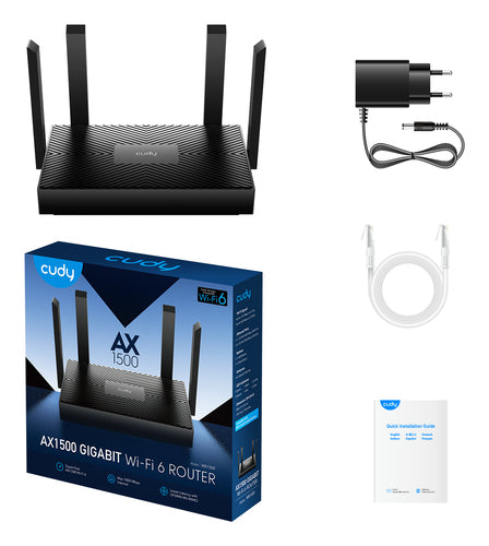 CUDY WR1500 - AX1500 Gigabit Dual Band Wi-Fi 6 Router w/ AP Mode Built-in 4-Stream Dual-Band Wi-Fi 6