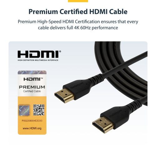 StarTech.com RHDMM2MP - Cable - Premium High Speed HDMI Cable 2m