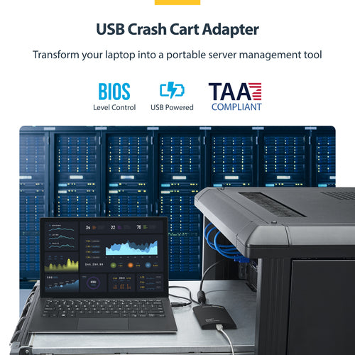 StarTech.com NOTECONS01 - KVM Console to USB Laptop Crash Cart