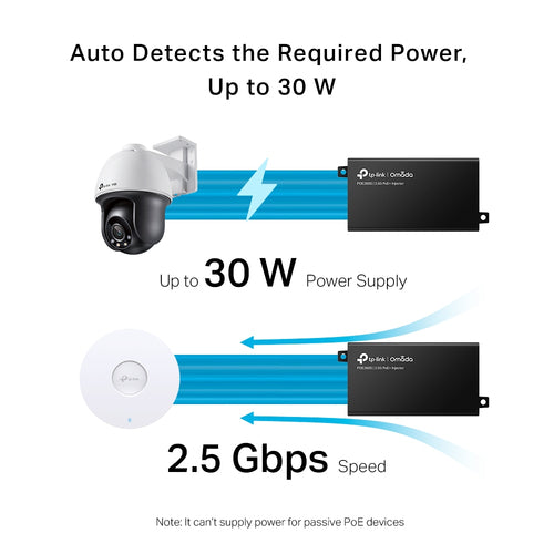 POE260S - TP-Link PoE260S Power Over Ethernet Injector Adapter 2.5Gb PoE+