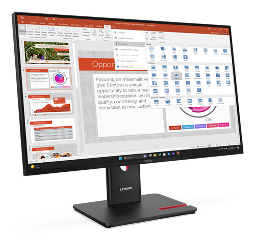 LENOVO T27-40 27" IPS FHD 1920X1080 (16:9), DP+HDMI+USB HUB, 3Y