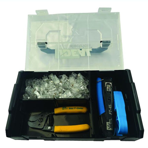 IDEAL INDUSTRIES 30-5018EU - FT-45 Cat 6 Unshielded Kit Containing 1x FT-45 Tool, 1x Prep-pro Stripper, 1x Data T-Cutter
