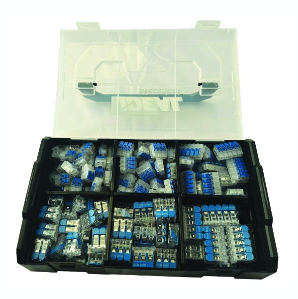 IDEAL INDUSTRIES 30-5023EU - 200 Piece 6mm & 4mm Lever kit containing 75x 2-Port, 50x 40x 2-Port, 30x 3-Port & 15x 5