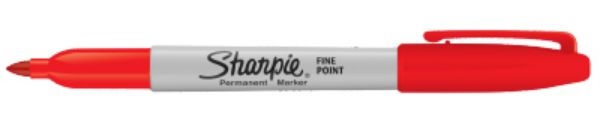 SHARPIE 30002 - Fine Point Permanent Marker Red 30002 - (MOQ 12)