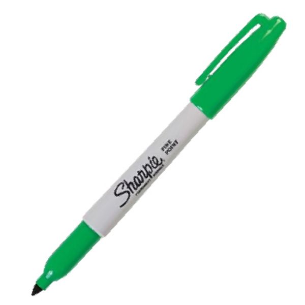 SHARPIE 30004 - Fine Point Permanent Marker Green 30004 - (MOQ 12)