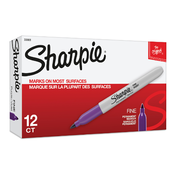 SHARPIE 30038 - Fine Point Permanent Marker Purple 30038 - (MOQ 12)