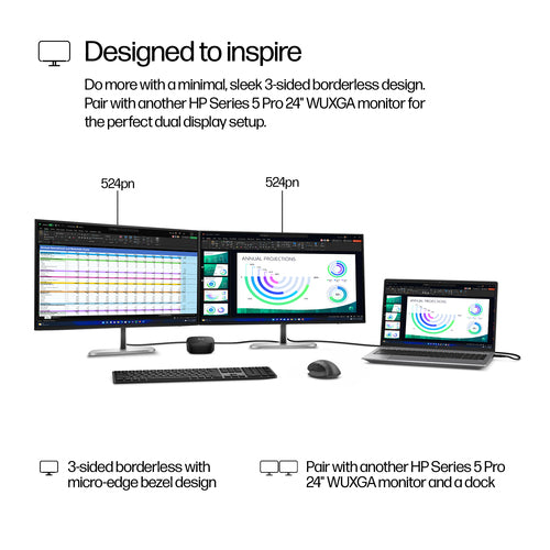 HP Series 5 Pro 524pn 24 inch WUXGA Monitor