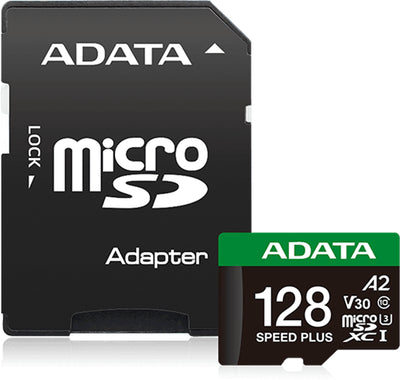 FS359-Y28 - ADATA Speed Plus microSDXC UHS-I U3 A2 V30 Card with Adapter 128GB