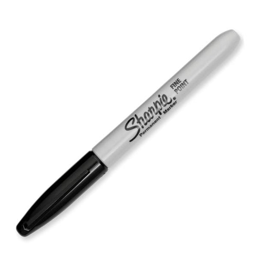 Fine Point Permanent Marker Black - Blister of 2