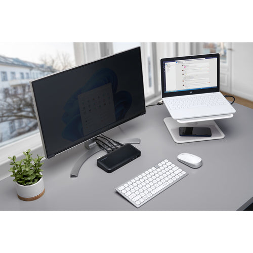 K75504US - KENSINGTON MULTI-DEVICE DUAL WIRELESS COMPACT/TRAVEL KEYBOARD, WIN/IOS/MAC, WHITE, 3Y