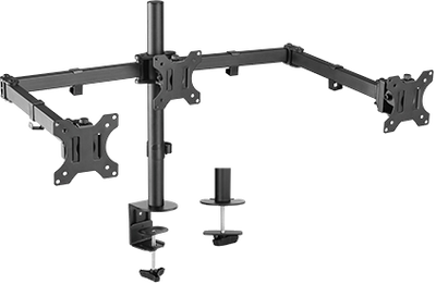 Brateck 13-27" Triple Monitor Economy Desk Mount Bracket AF1055