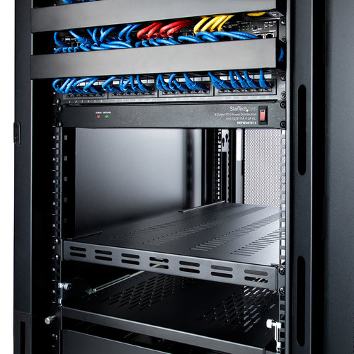 STARTECH.COM 1U 4-POST ADJUSTABLE VENTED SERVER RACK MOUNT SHELF LTW