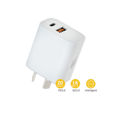SPB0228 - Sansai 20W USB C + A Wall Charger