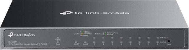 TP-Link ES210GMP 10 Port Gigabit Omada SDN PoE Switch TP4027