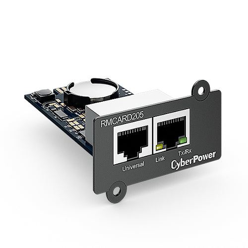 CyberPower Systems RMCARD205 - SNMP card to suit Professional UPS- On-Line UPS-3-Phase UPS- ePDU- ATS- includes ENVIROSENSOR port   Hardware
