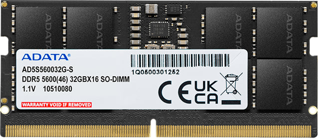 ADATA 8GB DDR5-5600 CL46 SODIMM Lifetime wty NB2437