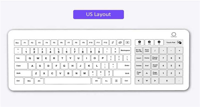 Inputel GKB01 Glass Keyboard + Trackpad IP68 - USB AS1828