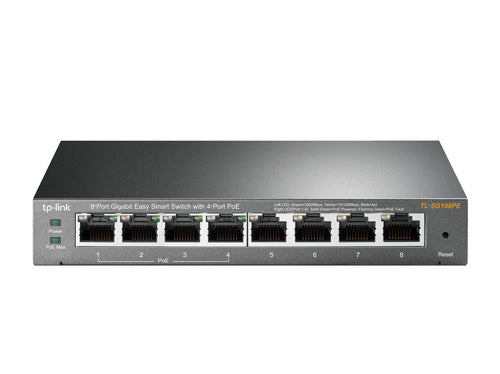 TL-SG108PE - TP-LINK SG108PE 8-Port Gigabit Easy Smart Switch with 4-Port PoE