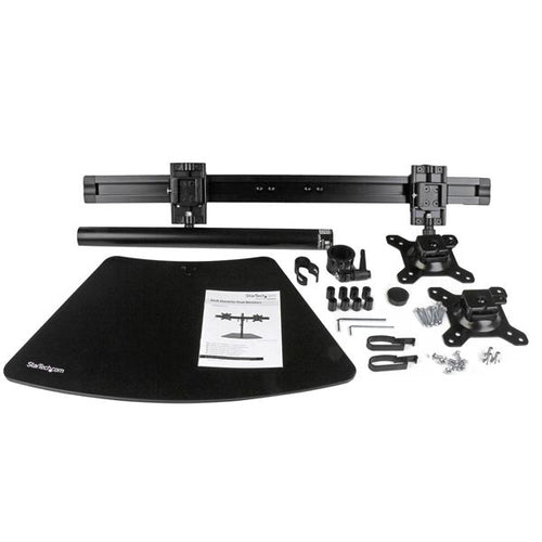 STARTECH.COM DUAL MONITOR STAND FOR UP TO 24" MONITORS - HORIZONTAL - BLACK 5 YR