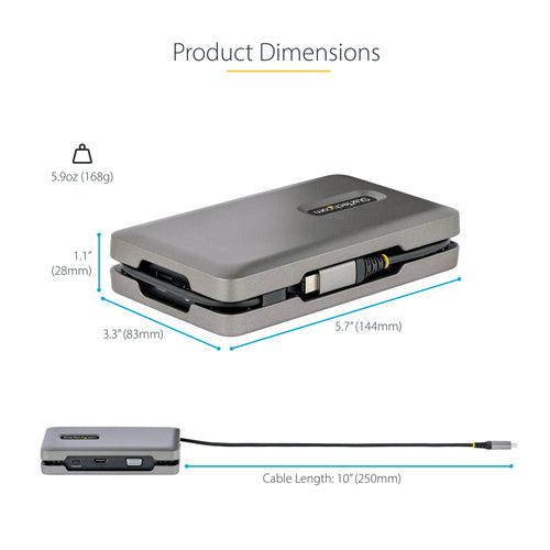 StarTech.com DKM31C3HVCPD - USB-C Multiport Adapter/Hub 4K HDMI/VGA