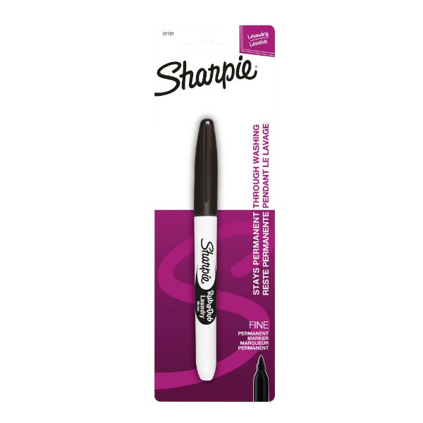 SHARPIE 31101PP - Black Rub-A-Dub Laundry Marker for Fabrics & Synthetics