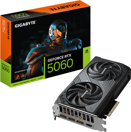 GVN5050 - Gigabyte GV-N5060WF2OC-8GD RTX5060 8GB PCIE Graphics Card
